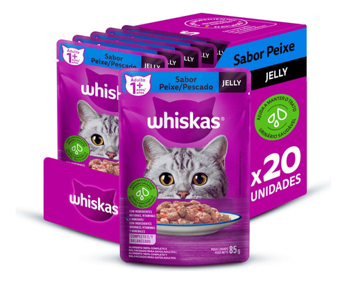 Mars Petcare Whiskas Ração Umida 1+ 20 unidades 85gr