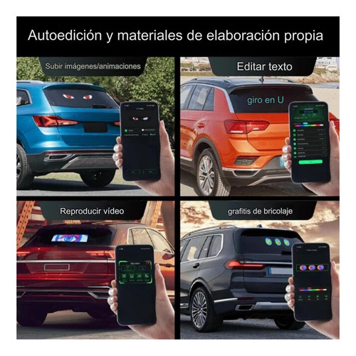 2pcs Ojos Led Animados Para Coche Que Parpadean, Led Ojos