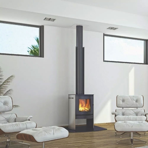 Salamandra Bosca Spirit 380 Ac. Inox. Estufa 180m2 Kcal 9900