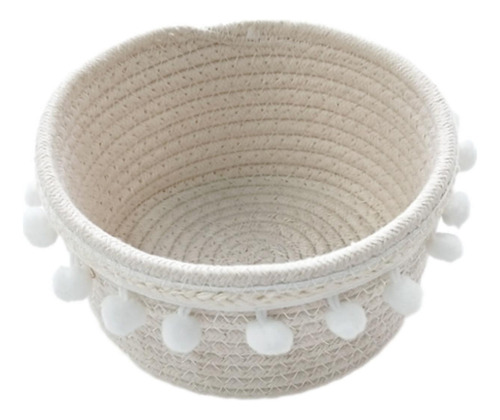 Cesta De Almacenamiento De Tejido A Mano Cesta De 17cmx9cm