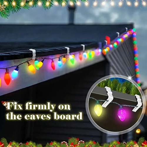 50 Ganchos Para Colgar Luces Navideñas, Tablas De Fascia De