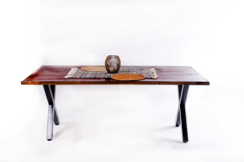 Imagen 6 de 10 de Mesa De Comedor Estilo Industrial 180x80x75