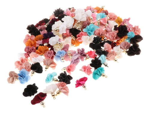 100 Unids Tela Tela Flor Colgantes Tassel Encantos