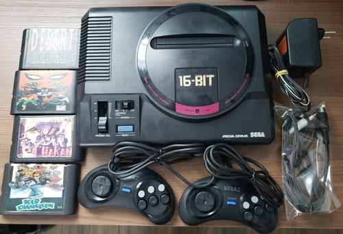 Mega Drive Japonês Com 4 Cartuchos