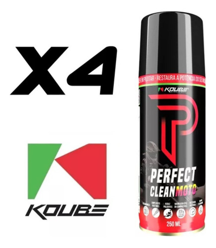 Koube Perfect Clean Moto Motocicletas Náutica Kit C/4 Latas