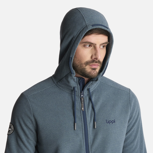 Polerón Hombre Stripes Nano-f Full Zip Hoody Azul Lippi