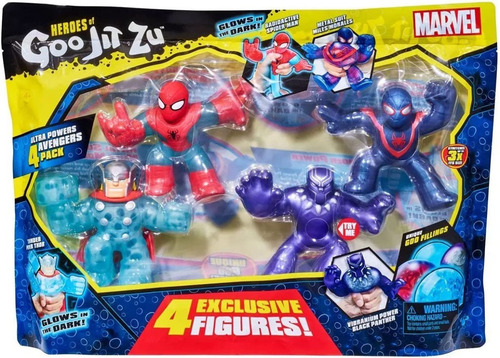 Heroes Of Goo Jit Zu Marvel Edicion Especial 4 Pack