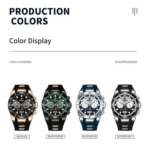 comprar Reloj Deportivo Con Esfera Grande Para Hombre Reward 83008 Color Del Bisel Silver Black