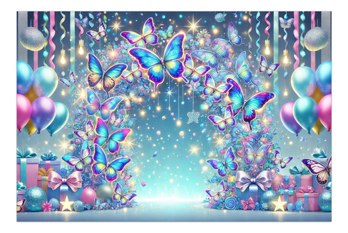 Backdrop Fondo Decoración De Mariposas Cumpleaños 320x200