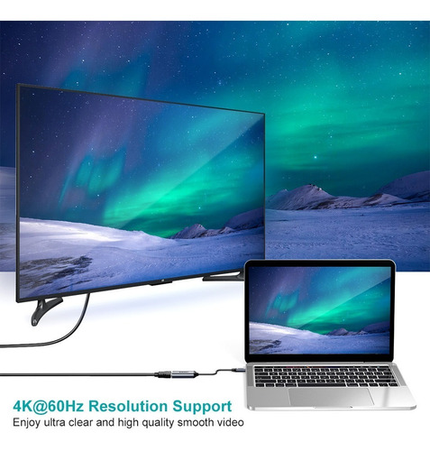 Adaptador Usb-c A Hdmi 4k Color Plateado