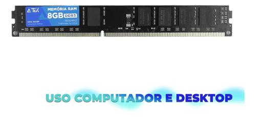 Memória Ram Upgrade Pc Ddr3 8gb Alta Velocidade 1600mhz