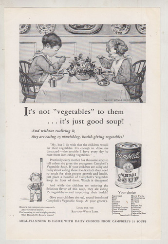 1931 Publicidad Sopas Campbells Vintage Clasicos Americanos