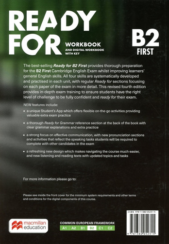 Ready For B2 First 4ed Wb Key Digital Wb Audio--macmillan