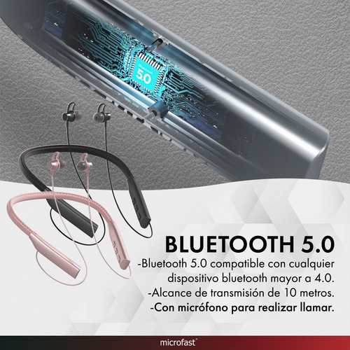 Imagen 5 de 9 de Auriculares Inalámbricos Bluetooth Deportivo Micro Sd 50hs