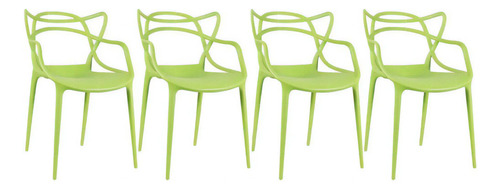 4  Cadeiras Cozinha Jantar Allegra Cozinha Ana Maria Cores Cor da estrutura da cadeira Verde-claro