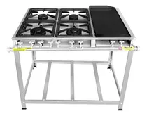 Comprar Fogão Industrial Inox Itajobi 4 Bocas Bp Ferro Fundido Chapa
