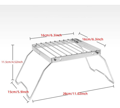 Plegable Campfire Grill Burner Burner Stufe Multifunción