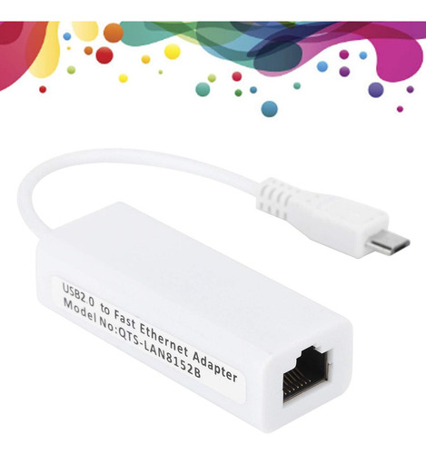 Adaptador Ethernet Micro Usb A Rj45 Zopsc Para Raspberry Pi