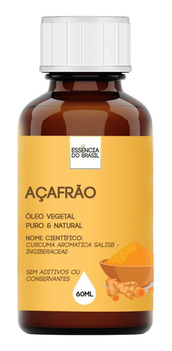 Óleo Vegetal Açafrão 60ml - Aromaterapia Natural E Puro