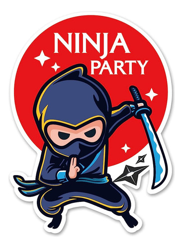 Invitaciones A La Fiesta Ninja Con Sobres, 20 Invitaciones E