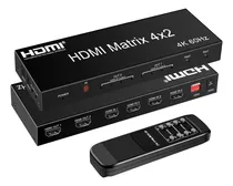Comprar Matriz Hdmi 4x2, Conmutador Divisor Hdmi 4k@60hz 4 2 Sa...