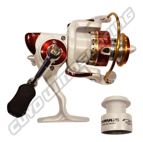 Imagen 1 de 4 de Reel Relix Terra 25 - 10 Rulemanes Pesca Frontal Aluminio