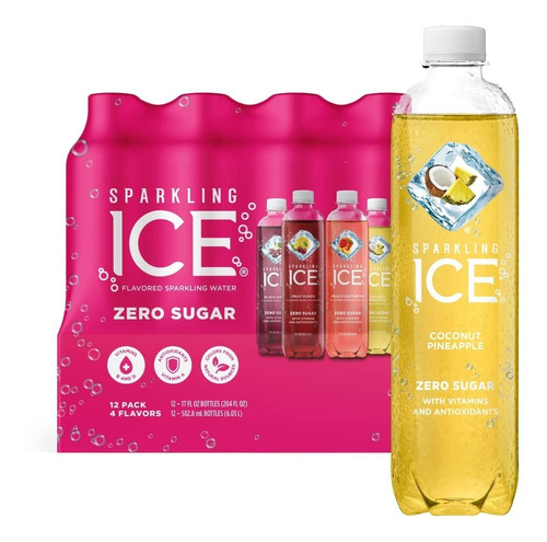 Agua Mineral Sparkling Ice Zero Sugar 24 Pack (sin Azúcar)