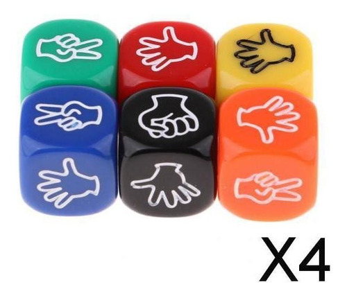 Imagen 1 de 10 de 4x6x Dados De Tijeras De Papel De Piedra Seis Dados De Juego