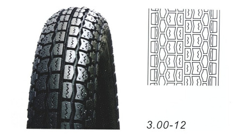 Cubierta 300x12 F870 Scooters Horng Fortune