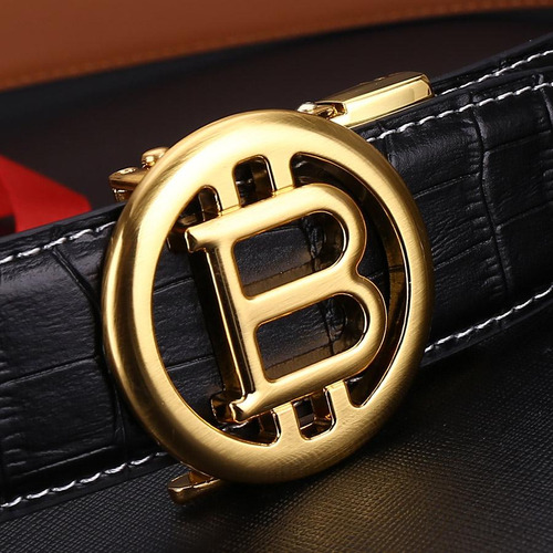 Cinturón Hebilla Bitcoin Trader Criptomoneda Premium Dorado