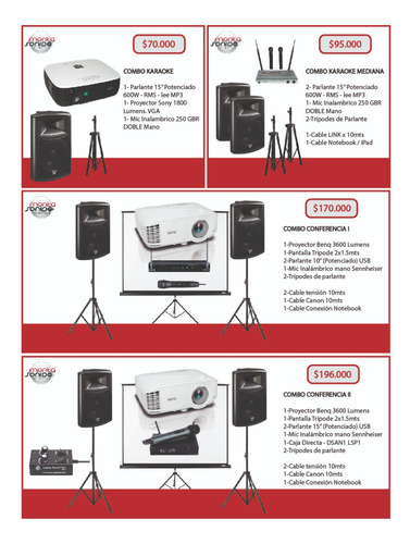 Alquiler Proyector Hd Pantalla Karaoke Sonido Eventos