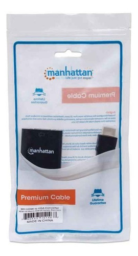 Convertidor Hdmi A Vga Hembra, Negro Manhattan