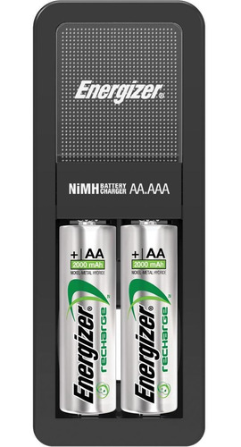 Imagen 6 de 7 de Cargador De Pilas Energizer Mini + 2 Pilas Recargables Aa