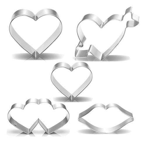 Juego De Cortadores De Galletas Con Forma De Corazón Para El