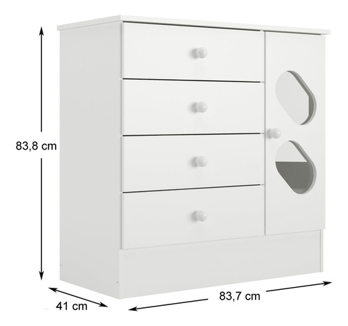 Quarto Infantil Com Guarda Roupa E Cômoda Stella