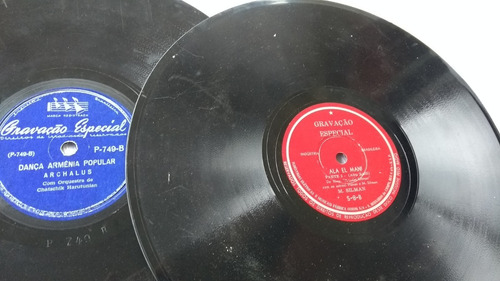 Música Árabe Lote Com 2 Discos 78 Rpm Grátis Cx P Transporte (Usado)