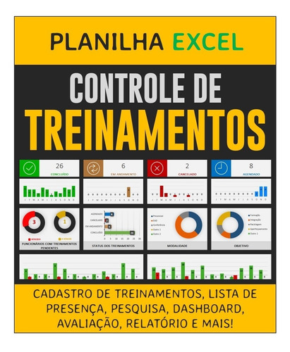Imagem 1 de 8 de Planilha Controle De Treinamentos Em Excel