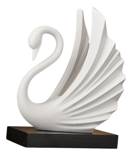 Estátua De Cisne Branca Resina Cisne Cisne Decorativa