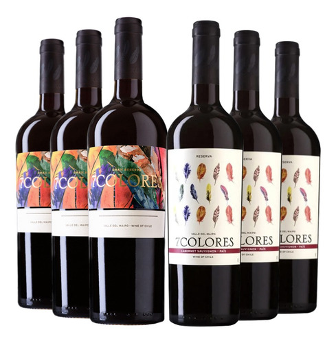 6 Vinos 7 Colores: 3 Gran Rva. Ca + 3 Rva. Cs