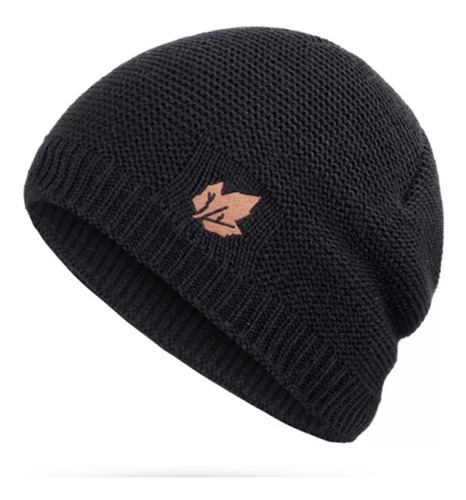 Gorro Hombre De Lana Con Piel Interior, Negro