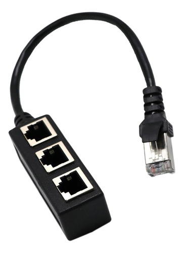 1 Pieza Adaptador Divisor Rj45 De Alambre Núcleo Chapado