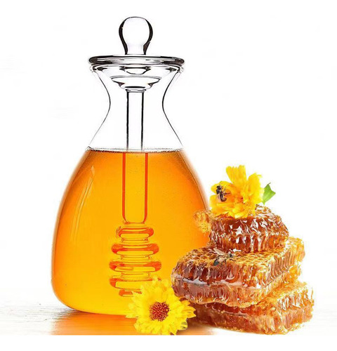 Recipiente De Cristal Para Miel Y, Dispensador De