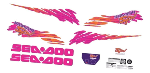 Kit Faixas Adesivos Decorativo Jet Ski Sea Doo Spi 1995 Sd37