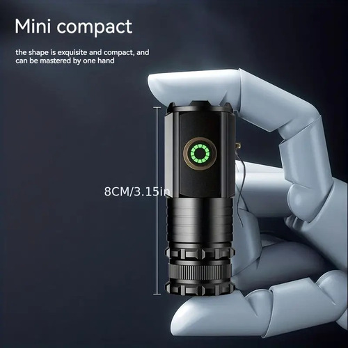 Linterna Led Tactical Titanium Laser Pro Camping Trail Usb