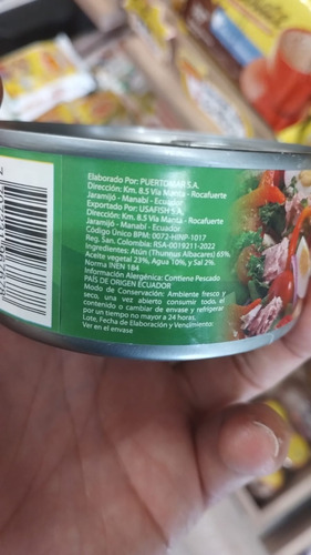 Atun Rico Mar En Aceite 175g - g a $35