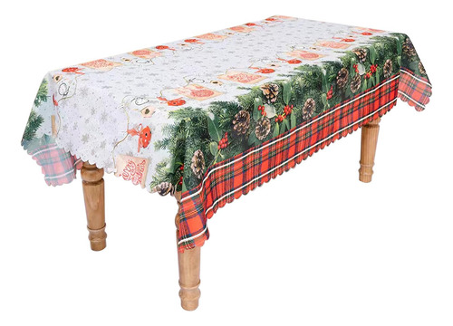Mantel De Navidad Rectangular De 56 X 70 Pulgadas, Mantel De