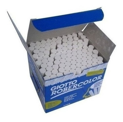 Imagen 3 de 5 de Tiza Blanca Giotto 100 Unidades / Hipoalergénico