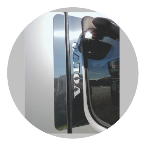 Jogo Acabamento Inox Coluna Porta Volvo Vm 210/260/310