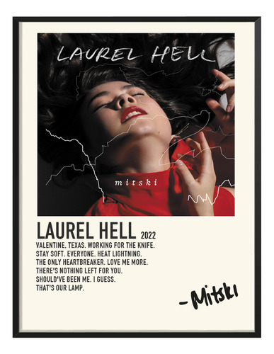 Poster Mitski Album Music Tracklist Exitos Laura Hell 45x30