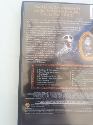 Dvd A Noiva Cadáver (Usado)
